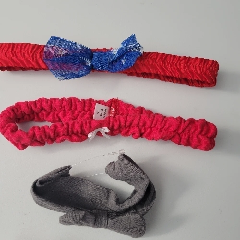 Girls Bow and Flower Headband Bundle